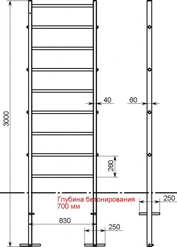 Профессиональная шведская стенка Kampfer KSW professional Outdoor (зеленый/хаки)