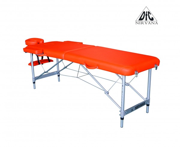 Массажный стол DFC NIRVANA, Elegant, 186х60х4 см, алюм. ножки, цвет оранжевый (Orange)