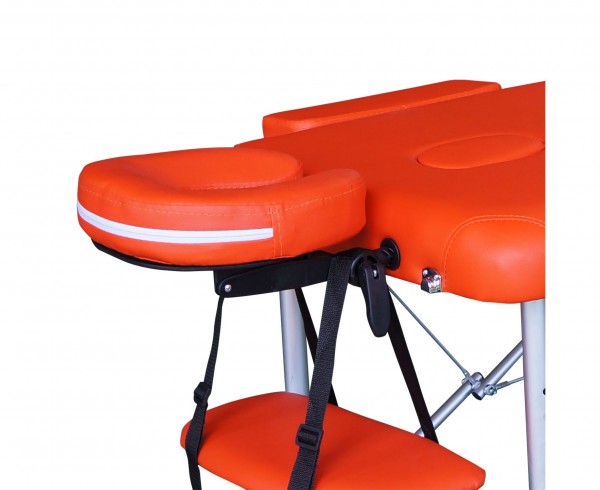 Массажный стол DFC NIRVANA, Elegant, 186х60х4 см, алюм. ножки, цвет оранжевый (Orange)