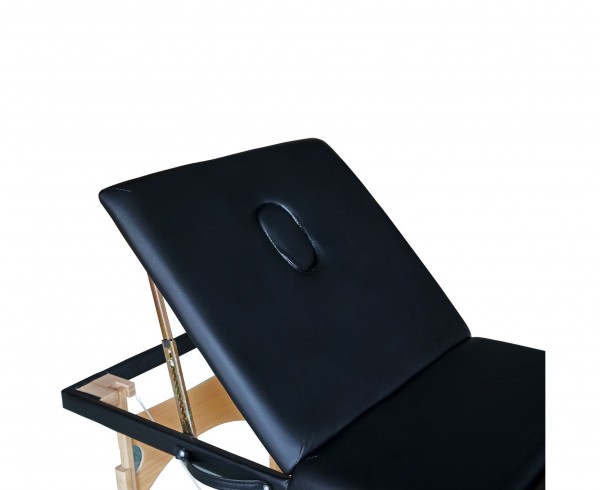 Массажный стол DFC NIRVANA, Relax Pro,  дерев. ножки, цвет черный (Black)