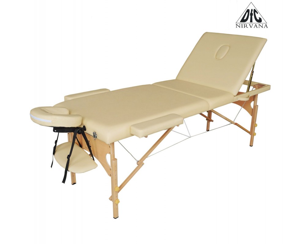 Массажный стол DFC NIRVANA, Relax Pro , дерев. ножки, цвет бежевый (Beige)