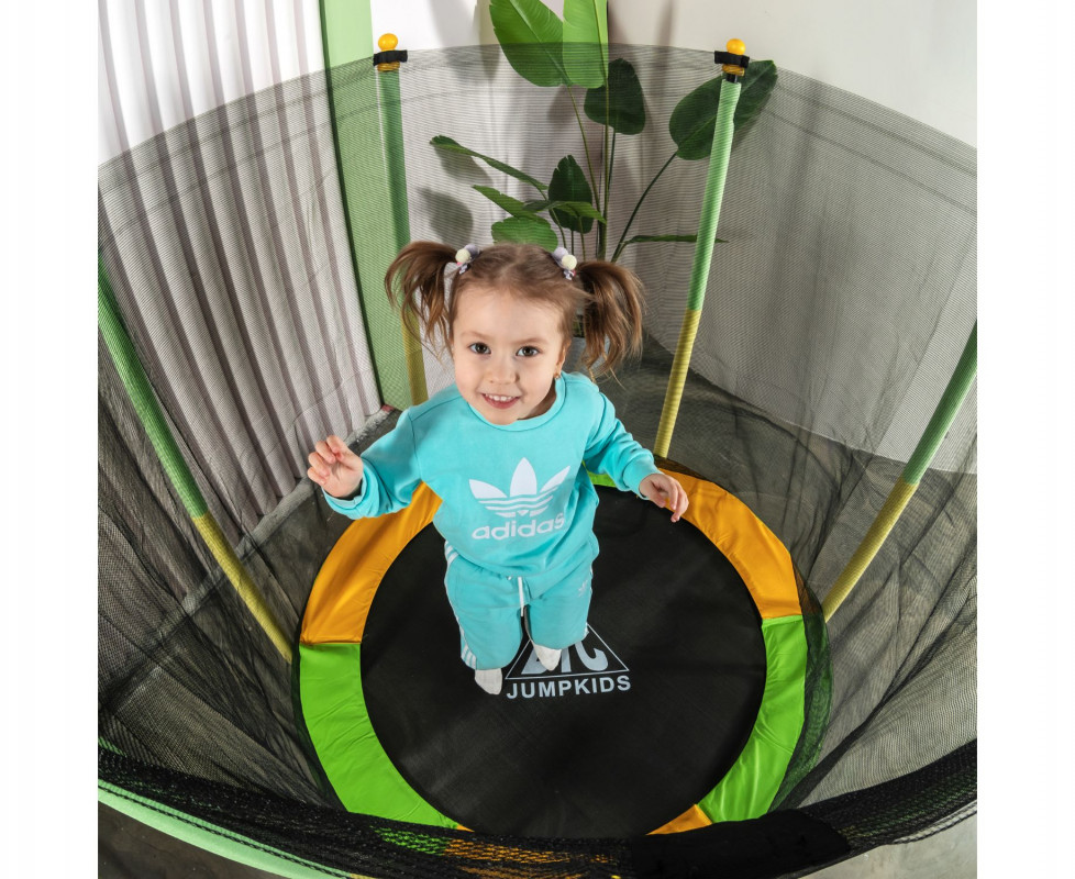 Батут DFC JUMP KIDS 55" зелено-желтый