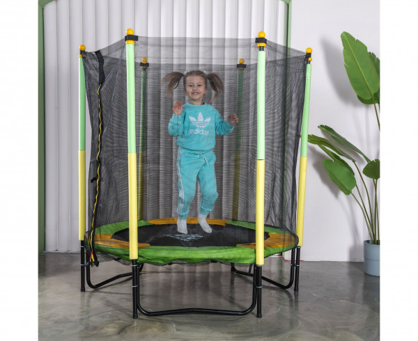 Батут DFC JUMP KIDS 55" зелено-желтый