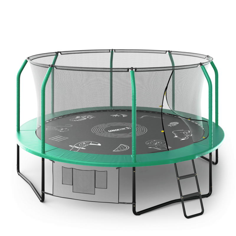 Батут UNIX line SUPREME GAME 14 ft (green)