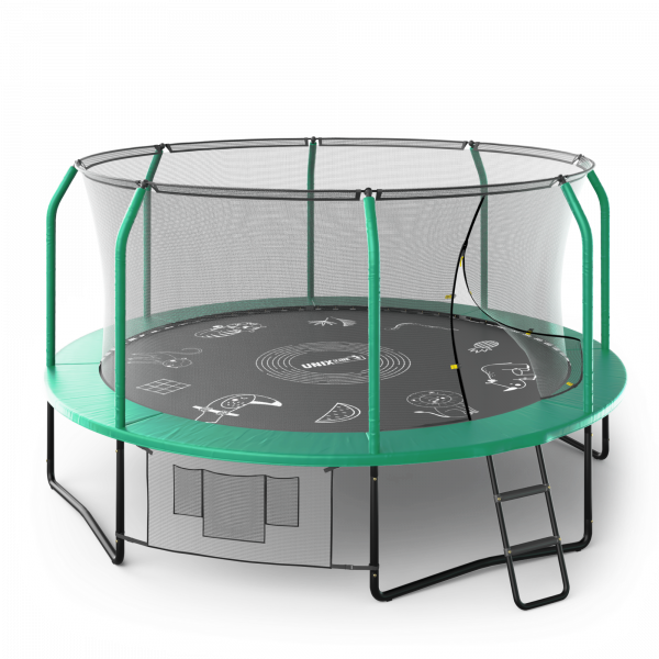 Батут UNIX line SUPREME GAME 14 ft (green)
