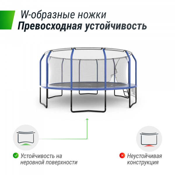 Батут UNIX line SUPREME GAME 16 ft (blue)