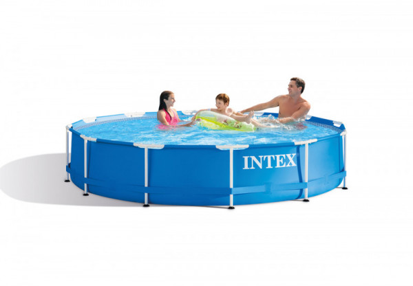 Каркасный бассейн Intex Metal Frame 366х76см, 6503л, фил.-насос 2006л/ч