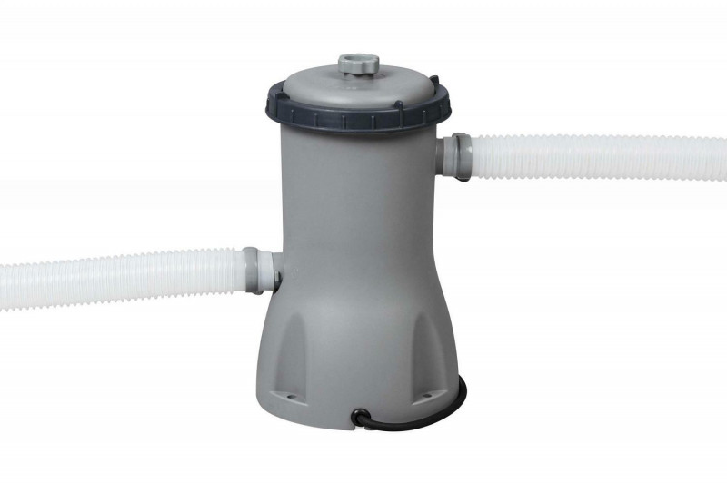 Каркасный бассейн Bestway Power Steel 488х244х122см, 11532л, фил.-насос 3028л/ч, лестница, тент, попл.-доз.