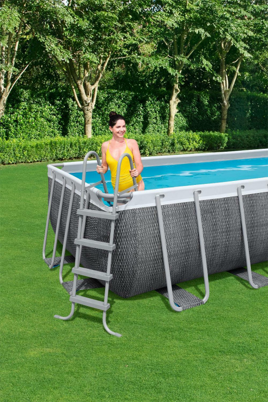 Каркасный бассейн Bestway Power Steel 549х274х122см, 14812л, фил-насос 5678л/ч, лестница, тент, попл-доз