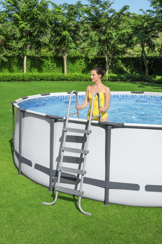 Каркасный бассейн Bestway Steel Pro Max 457х122см, 16015л, фил.-насос 3028л/ч, лестница, тент