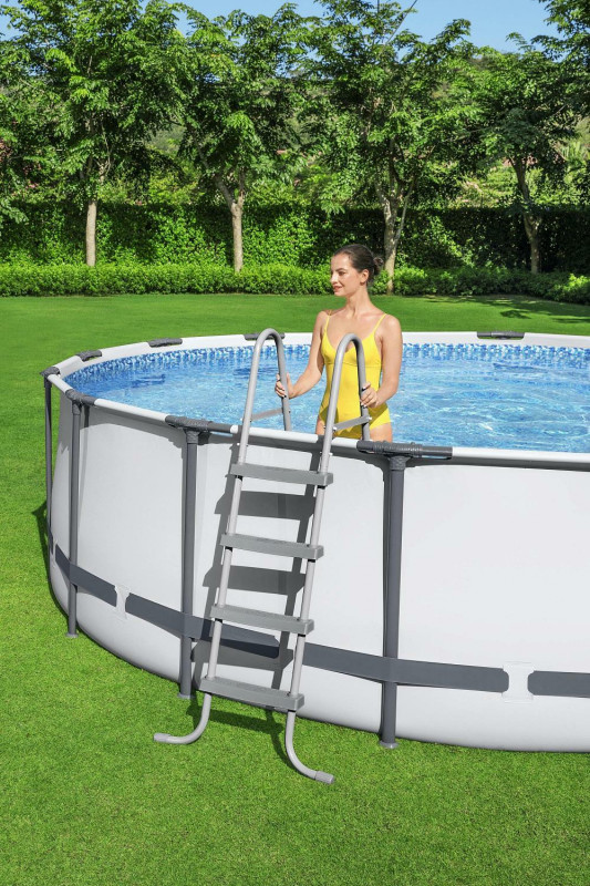 Каркасный бассейн Bestway Steel Pro Max 488х122см, 19480л, фил.-насос 5678л/ч, лестница, тент