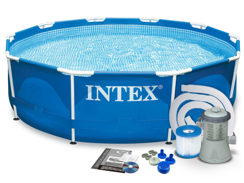 Каркасный бассейн Intex Metal Frame 305х76см, 4485л, фил.-насос 1250л/ч (28202)