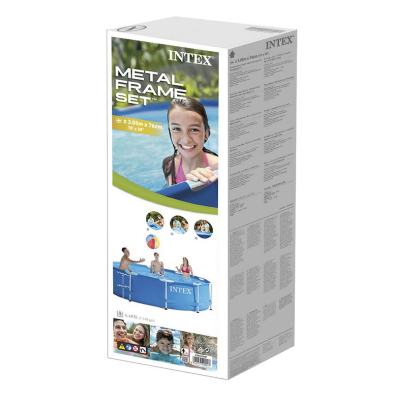 Каркасный бассейн Intex Metal Frame 305х76см, 4485л, фил.-насос 1250л/ч (28202)