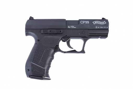 Пистолет пневматический Walther СР 99 (чёрный с чёрной рукояткой)