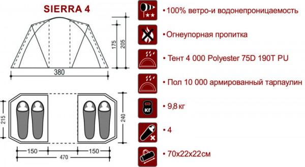 Палатка SIERRA 4