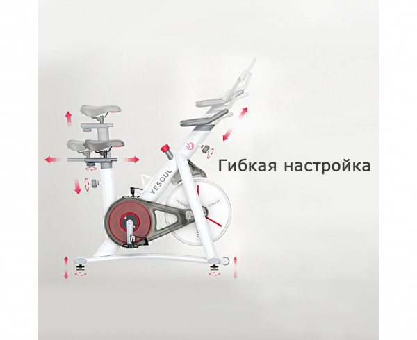 Велотренажер DFC Yesoul BS3-W-10.1 белый (дисплей 10.1")