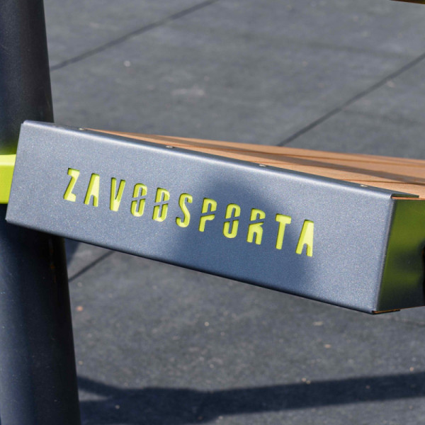 Воркаут площадка (наклонная скамья, 3 перекладины, шведская стенка) ZAVODSPORTA W330