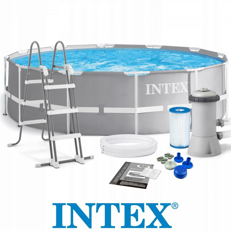 Каркасный бассейн Intex Prism Frame 366х99см, 8592л, фил.-насос 2006л/ч, лестница