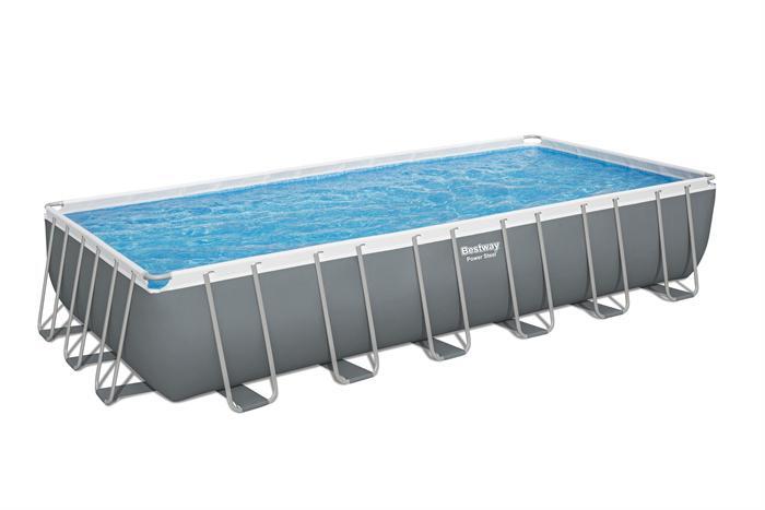 Каркасный бассейн Bestway Power Steel 732х366х132см, 30045л, фил.-насос 9463л/ч, лестница, тент, попл.-доз (56474 BW)