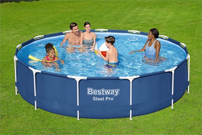 Каркасный бассейн Bestway Steel Pro 396х84см, 8680л, фил.-насос 2006л/ч (5612E BW)