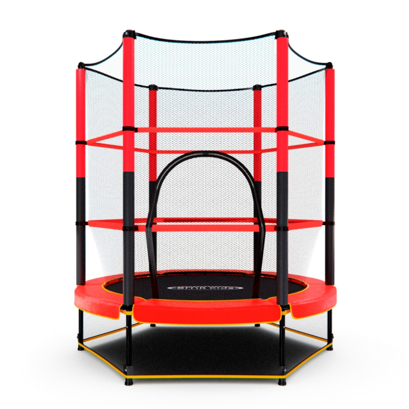 Батут DFC TRAMPOLINE-RED 55 дюймов с сеткой