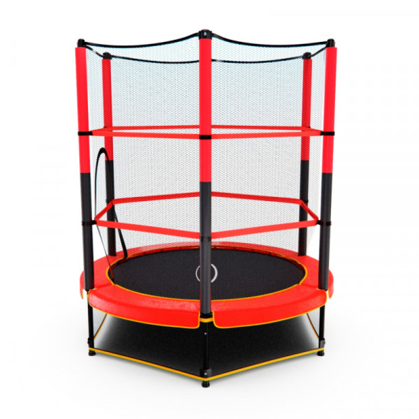 Батут DFC TRAMPOLINE-RED 55 дюймов с сеткой