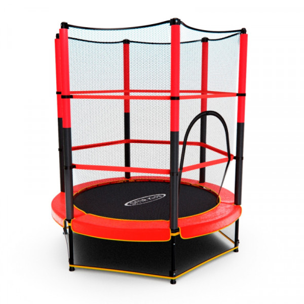 Батут DFC TRAMPOLINE-RED 55 дюймов с сеткой