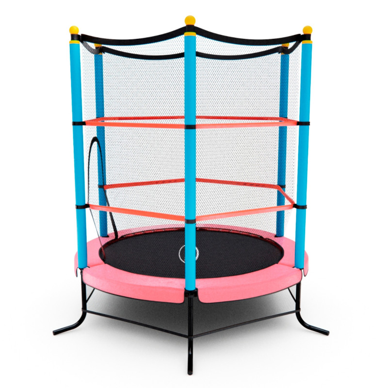 Батут DFC SMRKIDS 55 дюймов с сеткой PINK