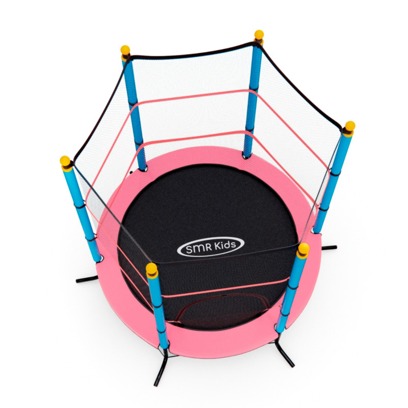 Батут DFC SMRKIDS 55 дюймов с сеткой PINK