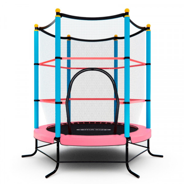 Батут DFC SMRKIDS 55 дюймов с сеткой PINK