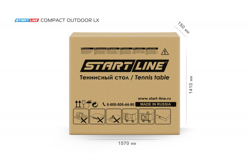 Теннисный стол Compact-2 LX Всепогодный Black