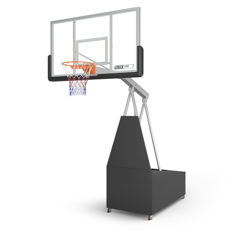 Баскетбольная стойка UNIX Line B-Stand-TG PRO 72"x42" R45 H120-305 см