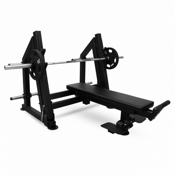 Скамья для жима лёжа с доводчиком, упором и подставкой для ног BRONZE GYM PARTNER ML-901