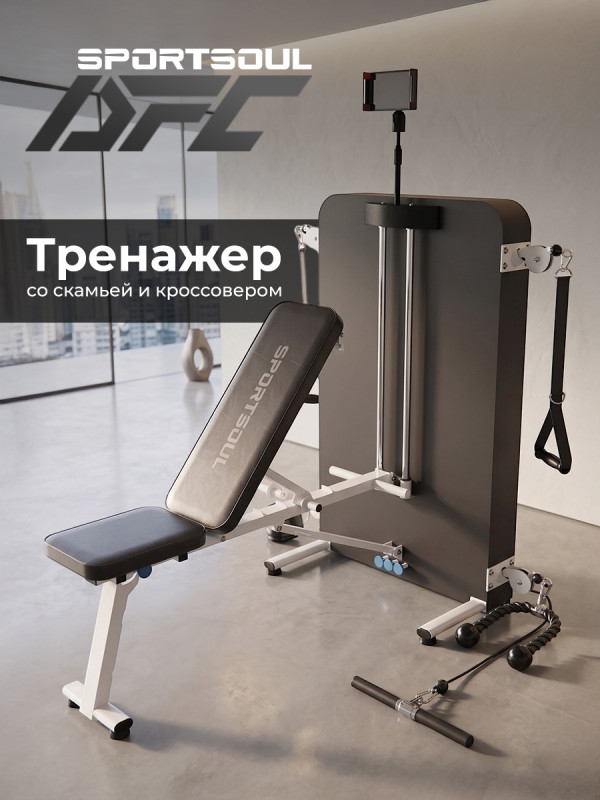Силовой комплекс со скамьей DFC SPORTSOUL GWY009